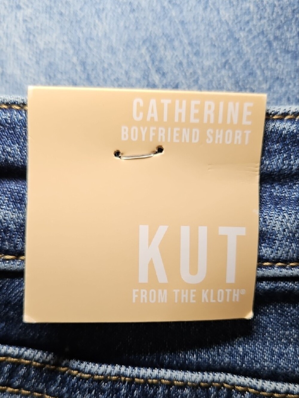 KUT from the Kloth Catherine Rolled-Cuff Boyfriend Denim Short New Size 14 - Picture 5 of 8